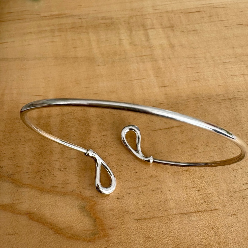 Tiffany & Co. Sterling Silver Elsa Peretti Open Teardrop Bracelet Vintage - Picture 4 of 6